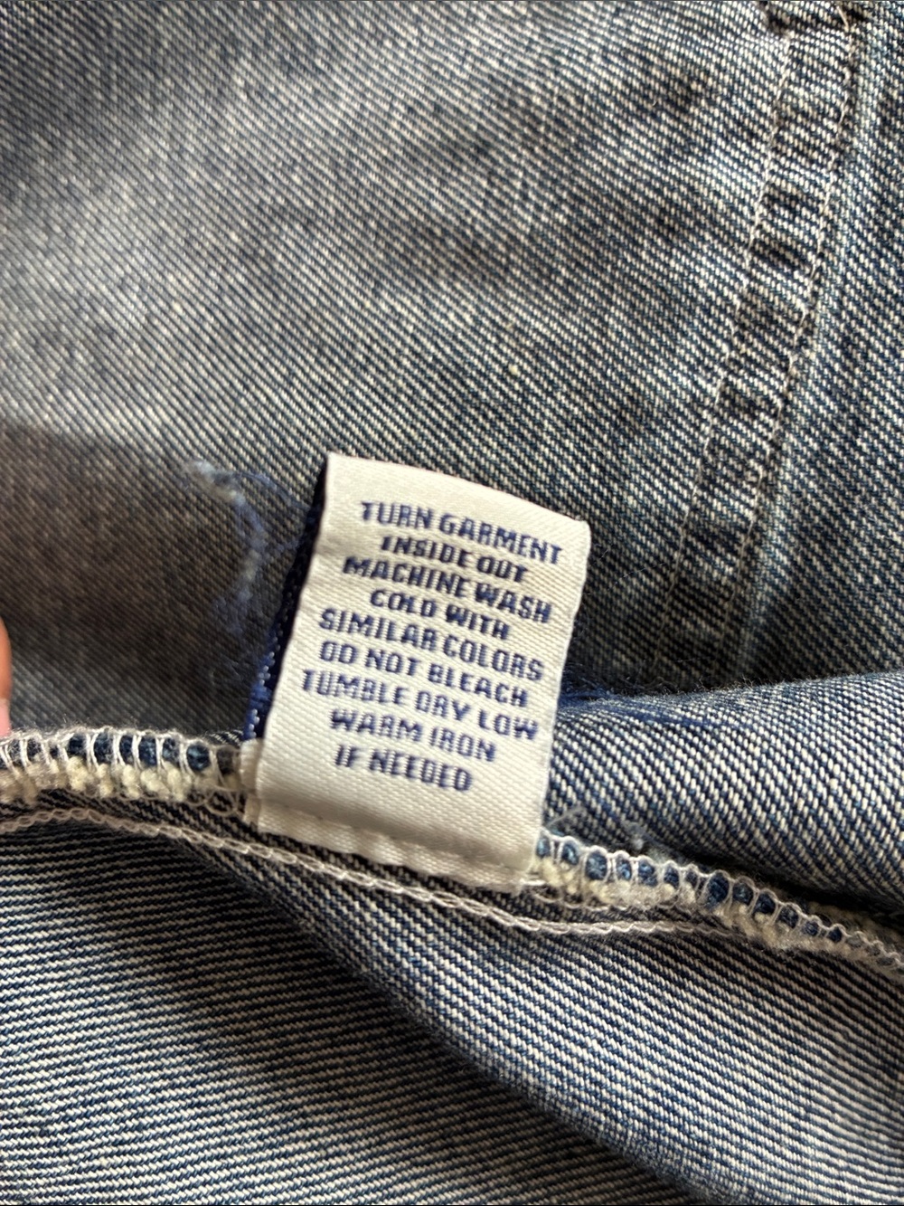 Denim Obsession Oversized Blue Denim Jacket Sz Small NWOT - Picture 5 of 5